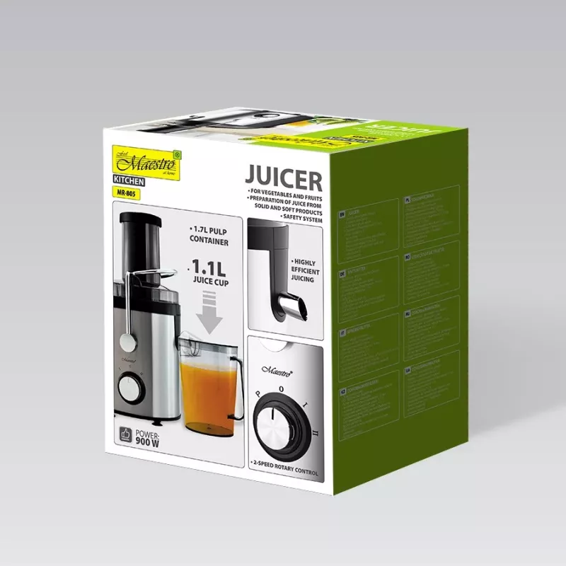 Maestro MR-805 juicer, 900 W, black/silver
