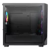 Montech X5M (B) Micro Tower PC case — Micro‑ATX/Mini‑ITX, 3x120mm front, 1x120mm rear, supports ATX PSU, 2x3.5 inch + 4x2.5 inch, Black