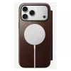 Nomad Modern Leather Folio mobile phone case Cover for iPhone 17 Pro Max — Brown, leather, 6.3 inch screen, 4 card pockets