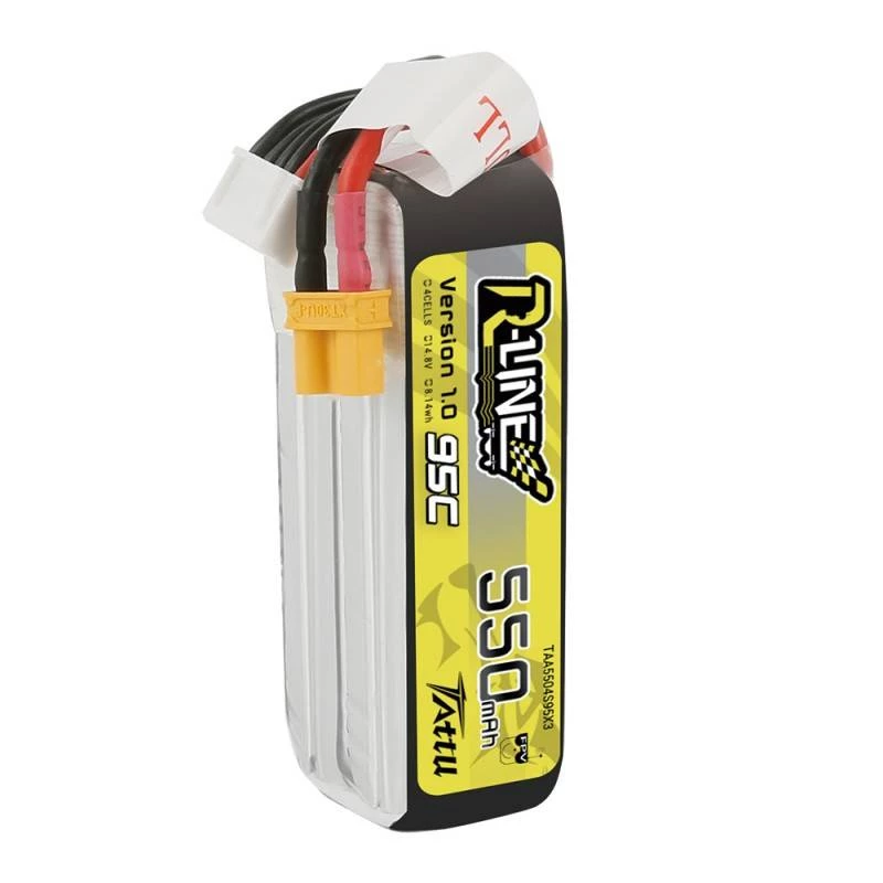 Battery Tattu R-Line 550mAh 14.8V 95C 4S1P — LiPo pack for RC models