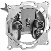 Wentronic Goobay 2-Loch antenna outlet/end socket, White - 1 dB Connection Attenuation (67011)