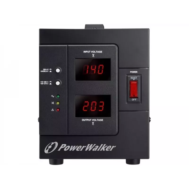 PowerWalker AVR 2000 SIV FR voltage regulator 2 AC outlet(s) 110 - 280 V Black