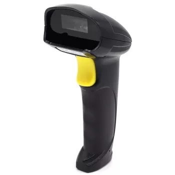 Handheld 1D/2D wired barcode scanner QOLTEC 50853 — USB, ABS housing, 1.65 m cable, 97×65×167 mm, 105 g