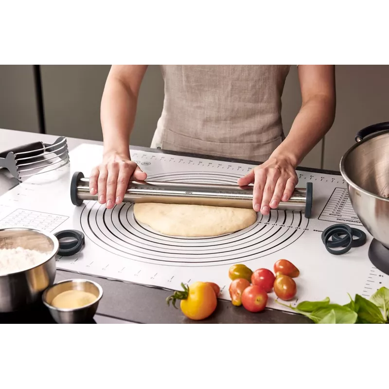 Silicone and stainless steel GEFU Rego kitchen mat 397×55×55 mm smooth surface