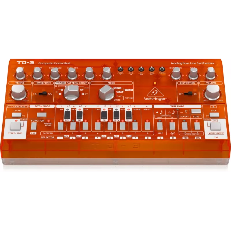Analog synthesizer Behringer TD-3-SB Red 9V DC