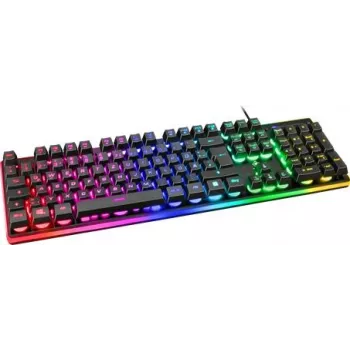 Deltaco Gaming GAM-021-RGB-DE Wired, USB Gaming Keyboard Ergonomic, backlit German, QWERTZ Black (GAM-021-RGB-DE)