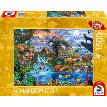 Jigsaw Puzzle 1000 pcs, schmidt spiele Panorama of the Animal World, model 58866