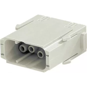 Harting connector Han C-module contact insert 09 14 008 3001 — 8 signal contacts + PE, crimp