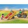 Playmobil 71442 Country: Tractor with Trailer and Water Tank Fresh Harvest on the Farm Learning About the Environment Fun Imaginative Role-play Su