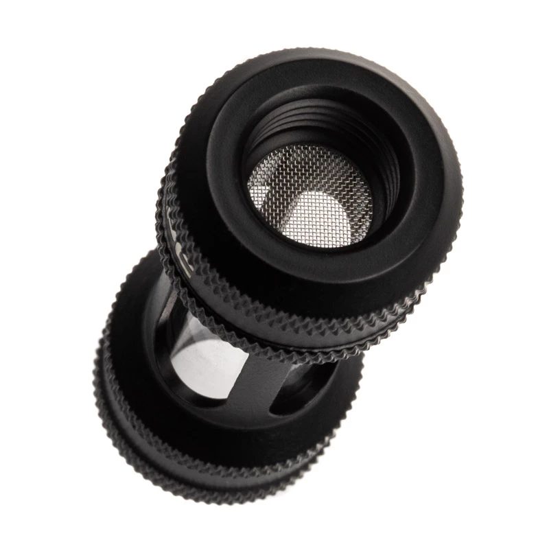 Inline filter XSPC G1/4 inch matte black for liquid cooling loops