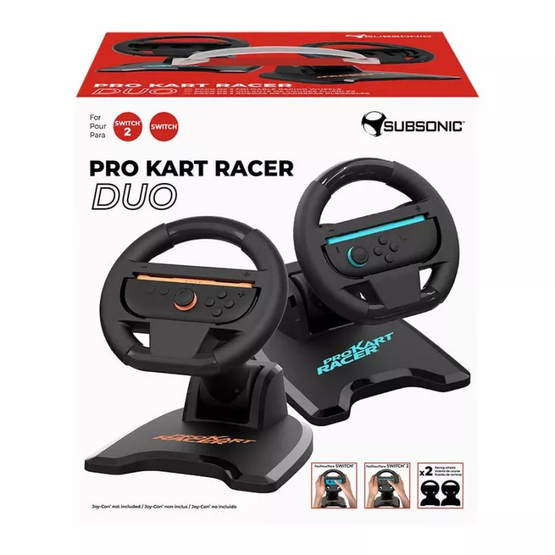 Racing Wheel SUBSONIC SA5727-2 Pro Kart Racer Duo for Nintendo Switch with Dual Controller Support