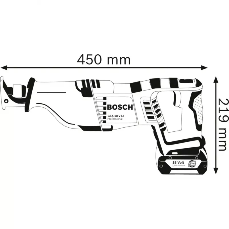 Bosch 0 601 64J 000 reciprocating saw 2700 spm Black, Blue, Red, Silver