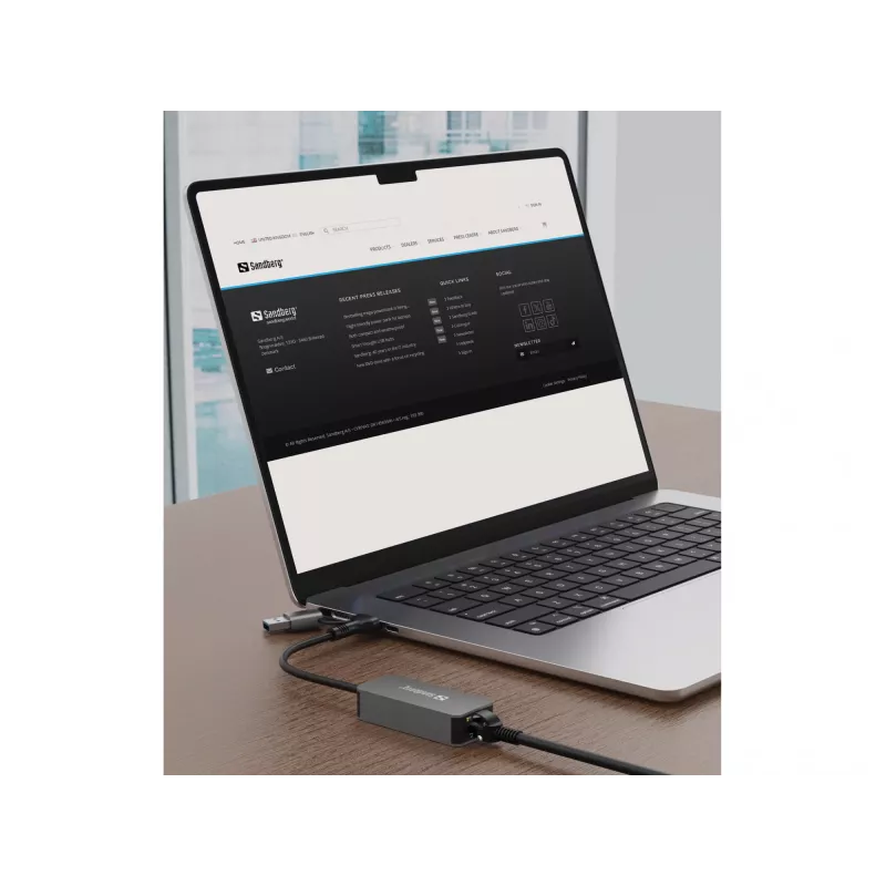 USB-C/A adapter SANDBERG 136-68 with 2.5 GbE RJ45 Ethernet port