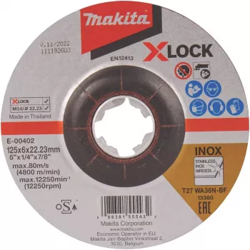 Makita E-00402 - grinding disc - Metal - Makita - 2,22 cm - 12,5 cm - 6 mm