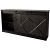 Chest of drawers 160x80x35 GRANERO black/black gloss
