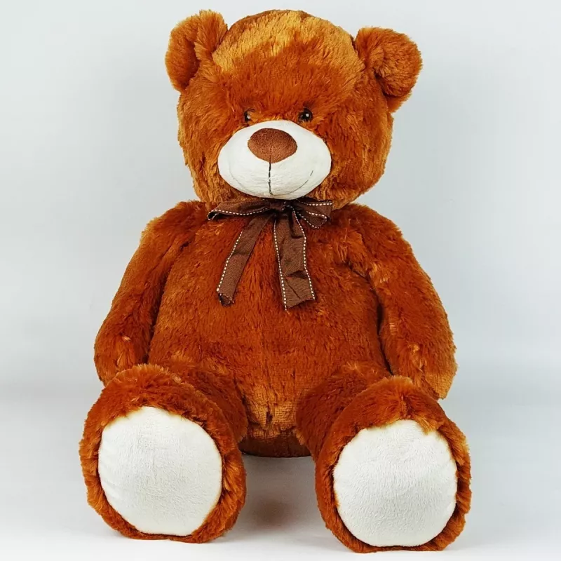 Mascot Plush Teddy Bear with a bow 70 cm brown