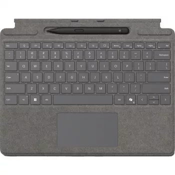 Microsoft Surface Pro Keyboard - Tastatur - mit Trackpad, Beschleunigungsmesser, Surface Slim Pen 2 Ablage- und Ladeschale - QWERTZ - Deutsch/Österrei