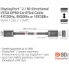 CLUB3D DisplayPort 2.1 Bi-Directional VESA DP80 Certified Cable 4K240Hz, 8K60Hz or 10K30Hz M/M 1.2m/3.94ft