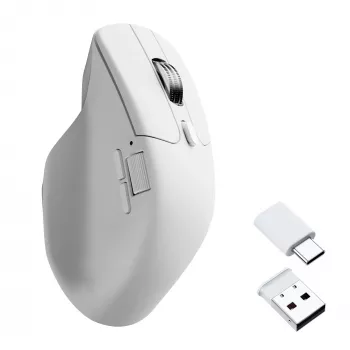 Wireless Optical Mouse Keychron M6S-B72 — Right-hand, 12000 DPI, RF Wireless + Bluetooth + USB-C, White