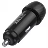 Car charger Unitek P1400A with USB-C and USB-A, 38W, Quick Charge 3.0, input 12–24V, black