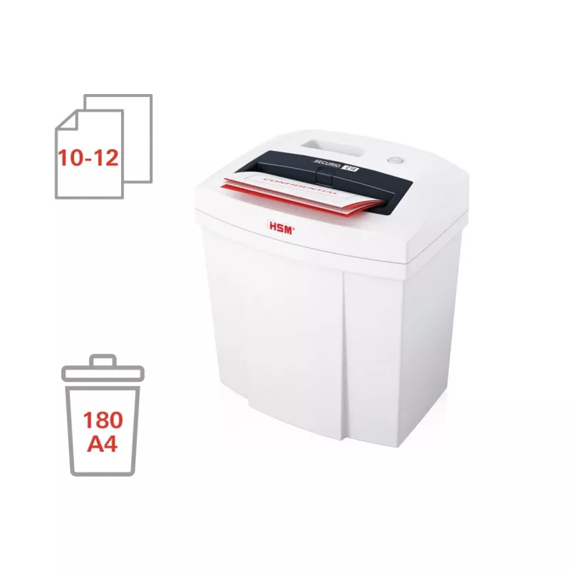 Paper shredder HSM SECURIO C14 Strip shredding 22.6 cm White