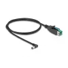 DeLOCK PoweredUSB cable male 12 V to DC 5.5 x 2.1 mm male angled 1 m