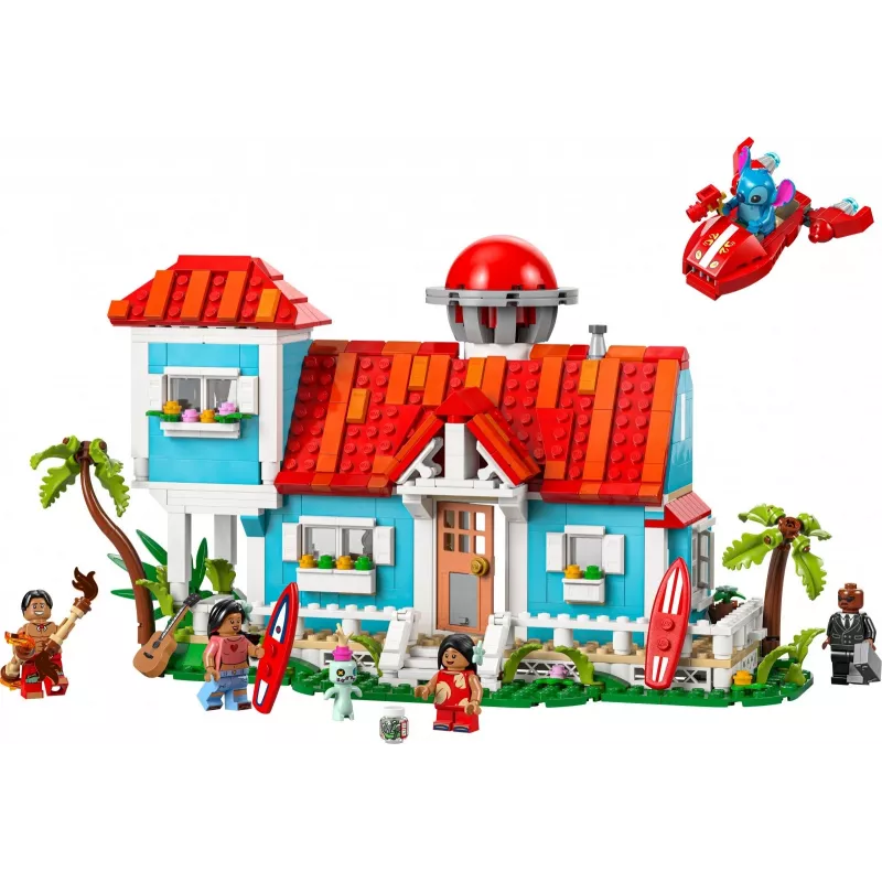 LEGO set Disney 43268 Beach House — modular house build, 834 pieces, 5 minifigures, age 9+