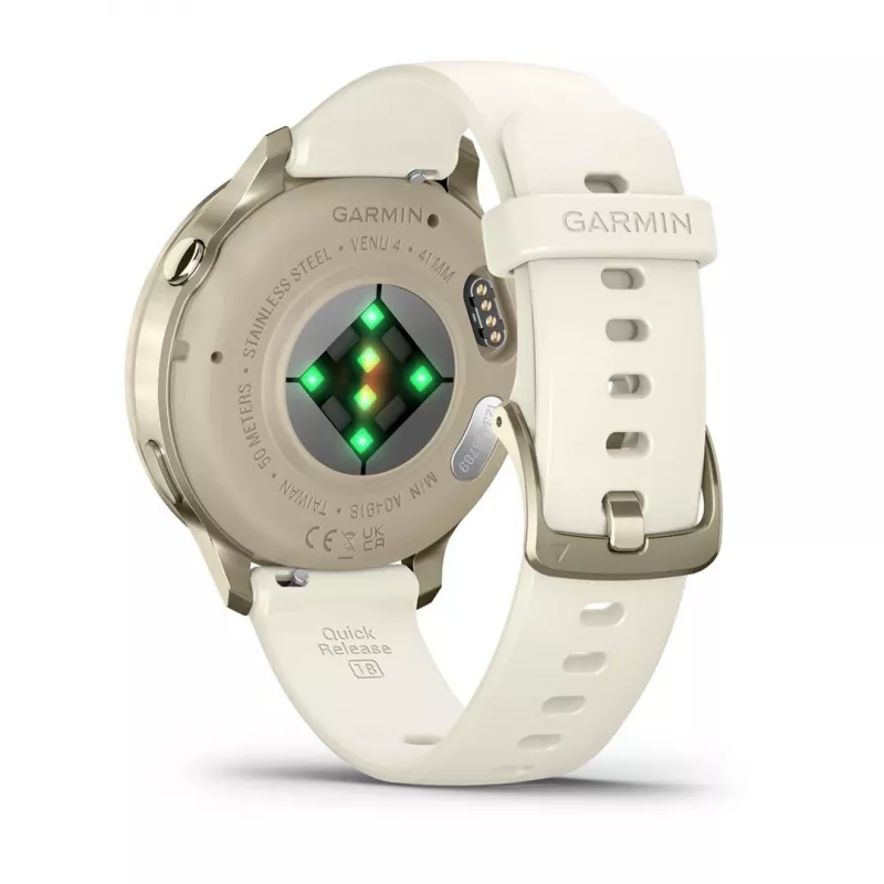 Smartwatch GARMIN Venu 4, 41 mm gold case, 1.2 inch AMOLED 390×390, GPS, Wi‑Fi, 5 ATM, 10-day battery
