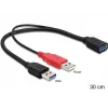USB cable DeLOCK 83176 USB 3.2 Gen 1 0.3 m USB A 2 x USB A