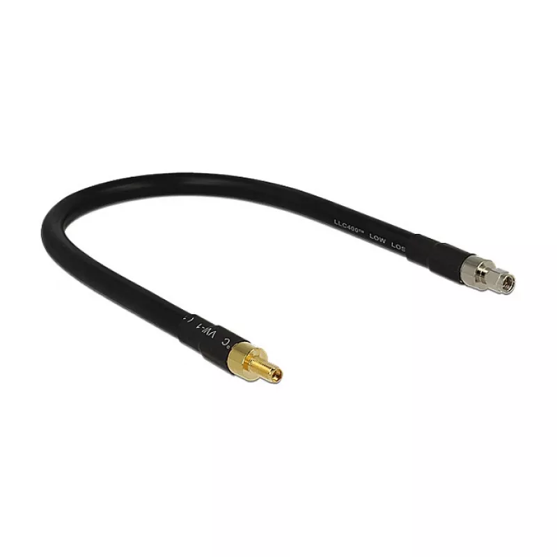 Coaxial cable DeLOCK 0.4m SMA/SMA CFD400 LLC400 Black