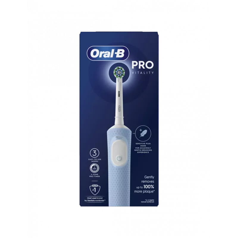 Oral-B | Vitality Pro Electric Toothbrush Rechargeable For adults Number of brush heads included 1 Number of teeth brushing modes 3 Blue
