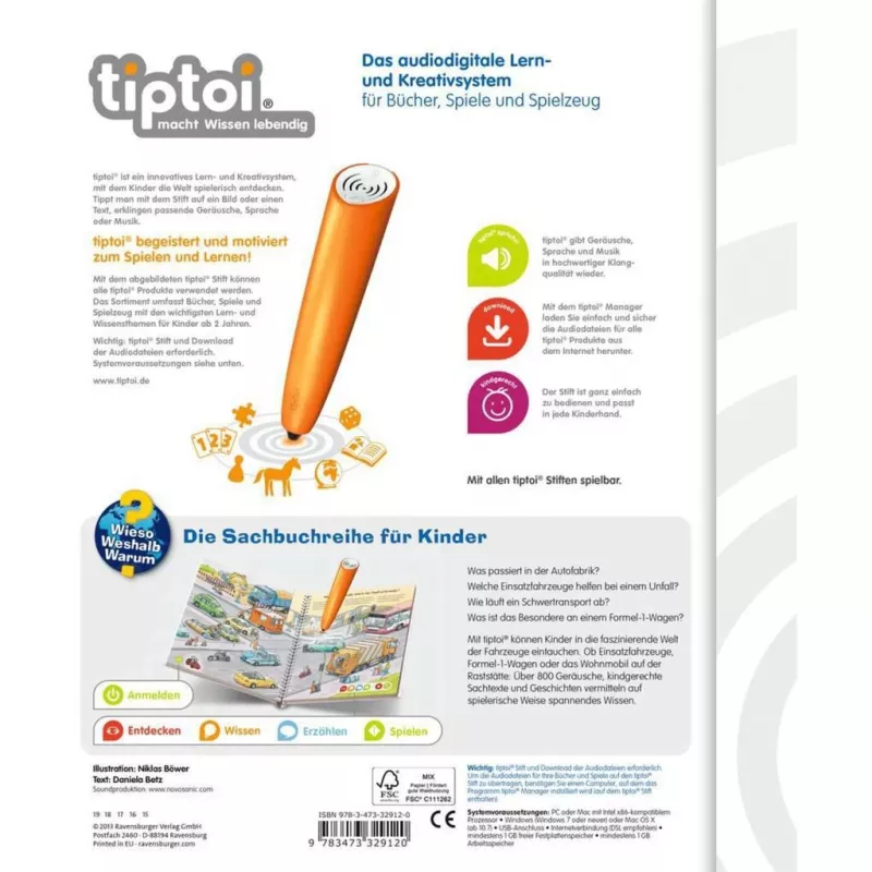tiptoi Why? How? What For? The World of Vehicles, Learning Book