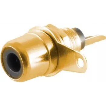 Cinch (RCA) Socket ShiverPeaks 52091-S gold-plated black — audio connector