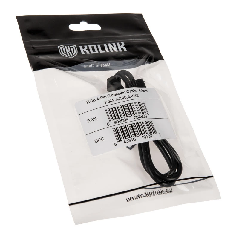ARGB 4-pin extension cable Kolink ARGB 4-Pin 0.5 m, 4-pin to 4-pin, 0.5 m length