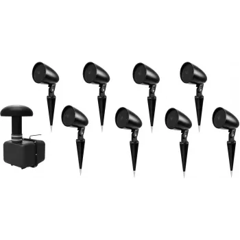 Subwoofer set Omnitronic GSUB-8 — 8× projector speakers, black
