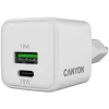 Canyon Charger CU20AC GaN 20W PD, 2-Port (USB-A/USB-C) WH retail (CNS-CUW20AC)