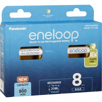 Rechargeable batteries PANASONIC ENELOOP AAA 800 mAh 8 pc(s) (BK-4MCDE/8HH)