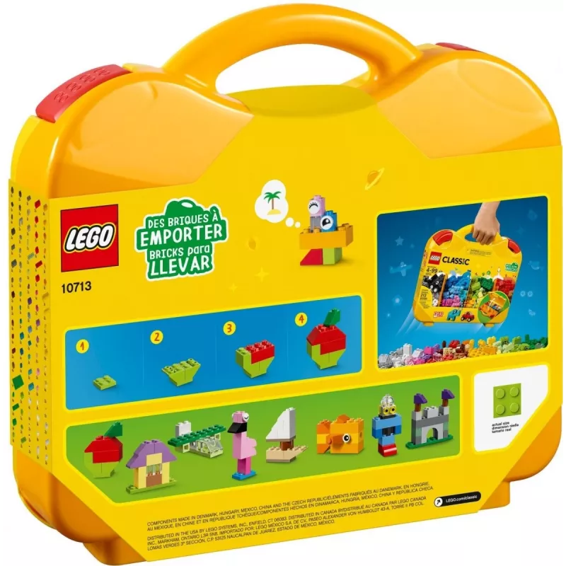 LEGO 10713 Classic Creative Suitcase Toy Storage Case with Fun Colourful Building Bricks Gifts for 4 Plus Year Old Kids Boys & Girls Single