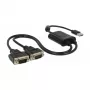 Serial Cable DeLOCK 63950 USB 2.0 Type-A 2 x RS-232 DB9 Black 0.6 m