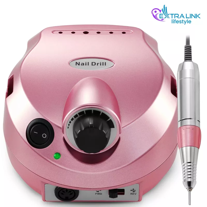Electric Nail Drill Extralink NAIL DRILL-202 65W Pink — professional manicure/pedicure tool