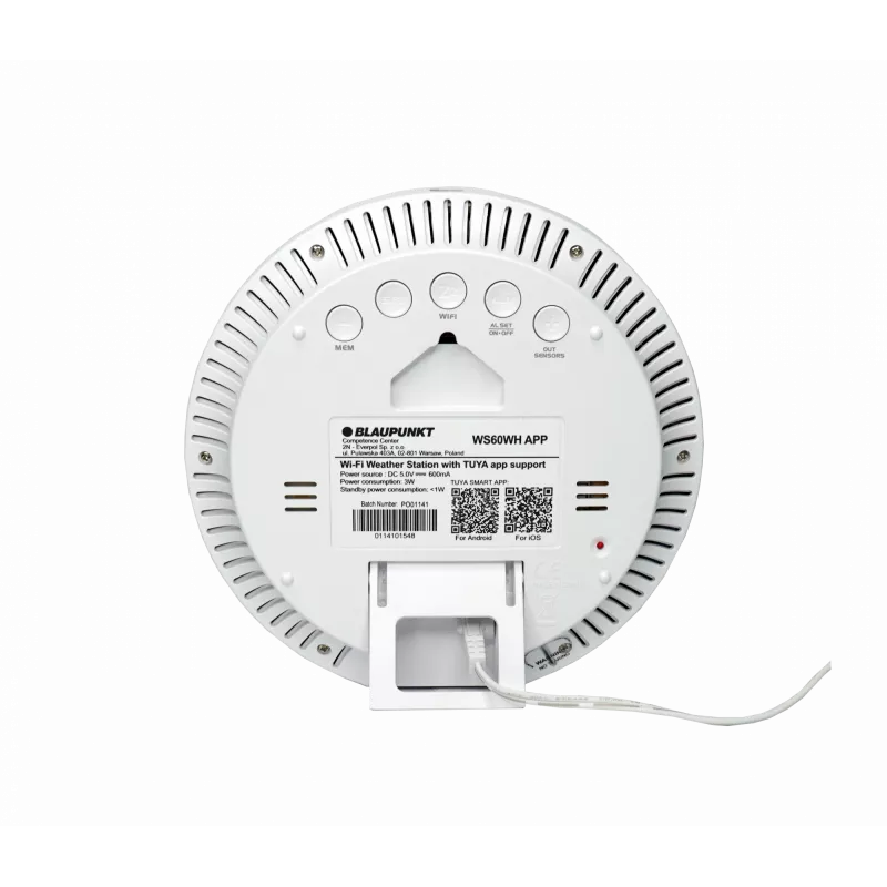 Blaupunkt WS60WH App Weather Station, White