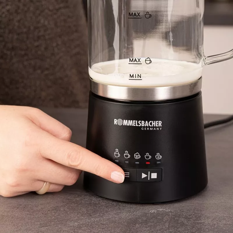 Rommelsbacher Milk Frother 500ml stainless steel black MS 625 (MS 625)