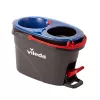 Floor mop VILEDA Microfibre 320 mm, telescopic handle 55–123 cm, washable, 360° rotating head, black/blue/red