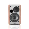 Edifier R1280T Active Bookshelf Speaker System with Remote Control and Dual RCA Inputs - Brown Wood
