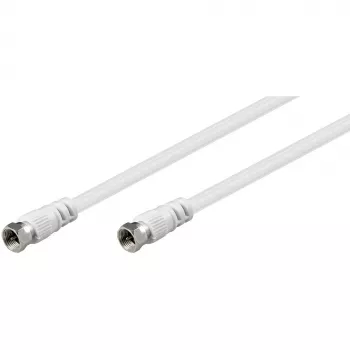 Wentronic Goobay SAT Connection Cable, White, 1.5 m - F-Plug F-Plug (11721)