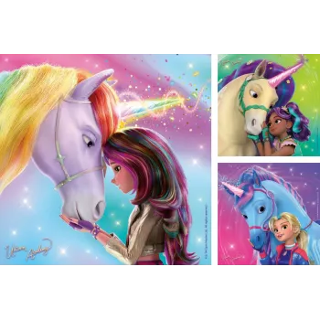 Jigsaw Puzzle Ravensburger Unicorn Academy — 3 x 49 pieces, set for children