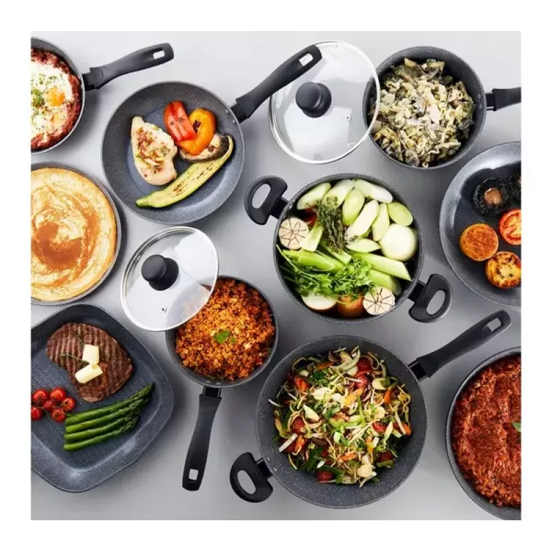 Five-piece Russell Hobbs pan set Metallic Marble RH02814EU7 — nonstick coating, assorted sizes
