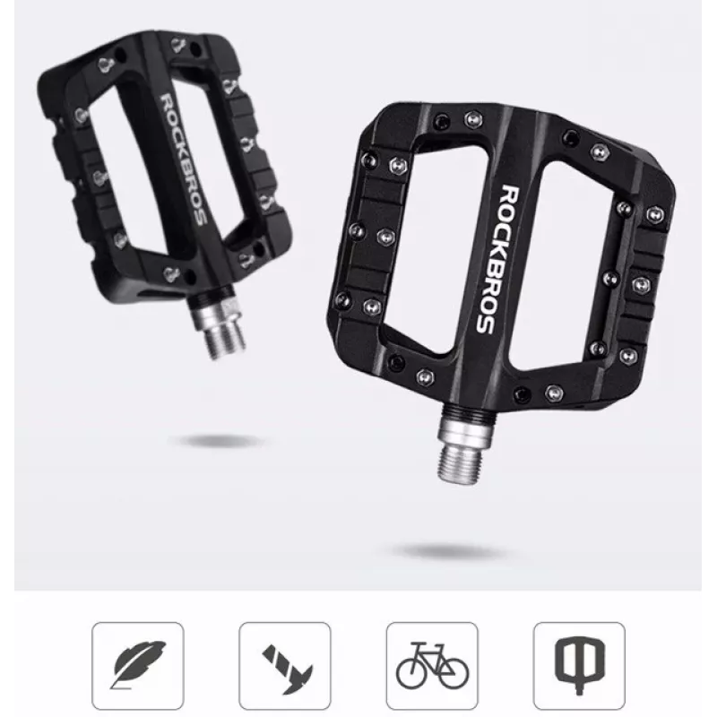 Rockbros 2017-12CBK Nylon cycle pedal set - Black