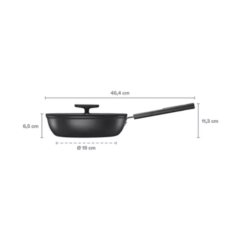 Fiskars Hard Face 1075528 Non-stick Saute Pan 24 cm 2.2L