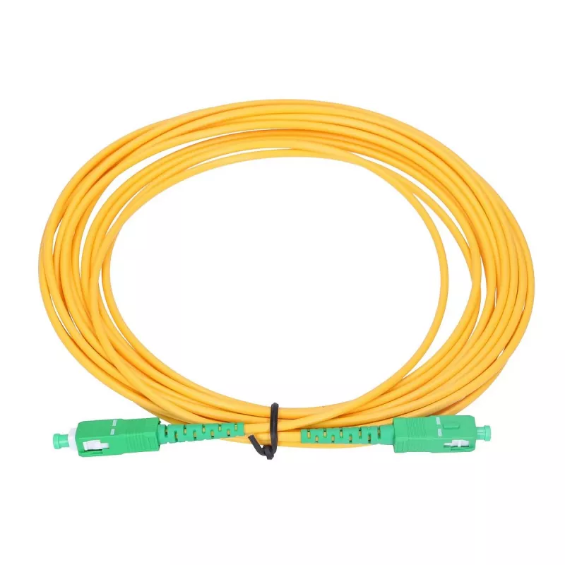 Extralink SC/APC-SC/APC Patchcord, LSOH, Single-Mode, Simplex, G.657A2, 3mm, 15m, Yellow